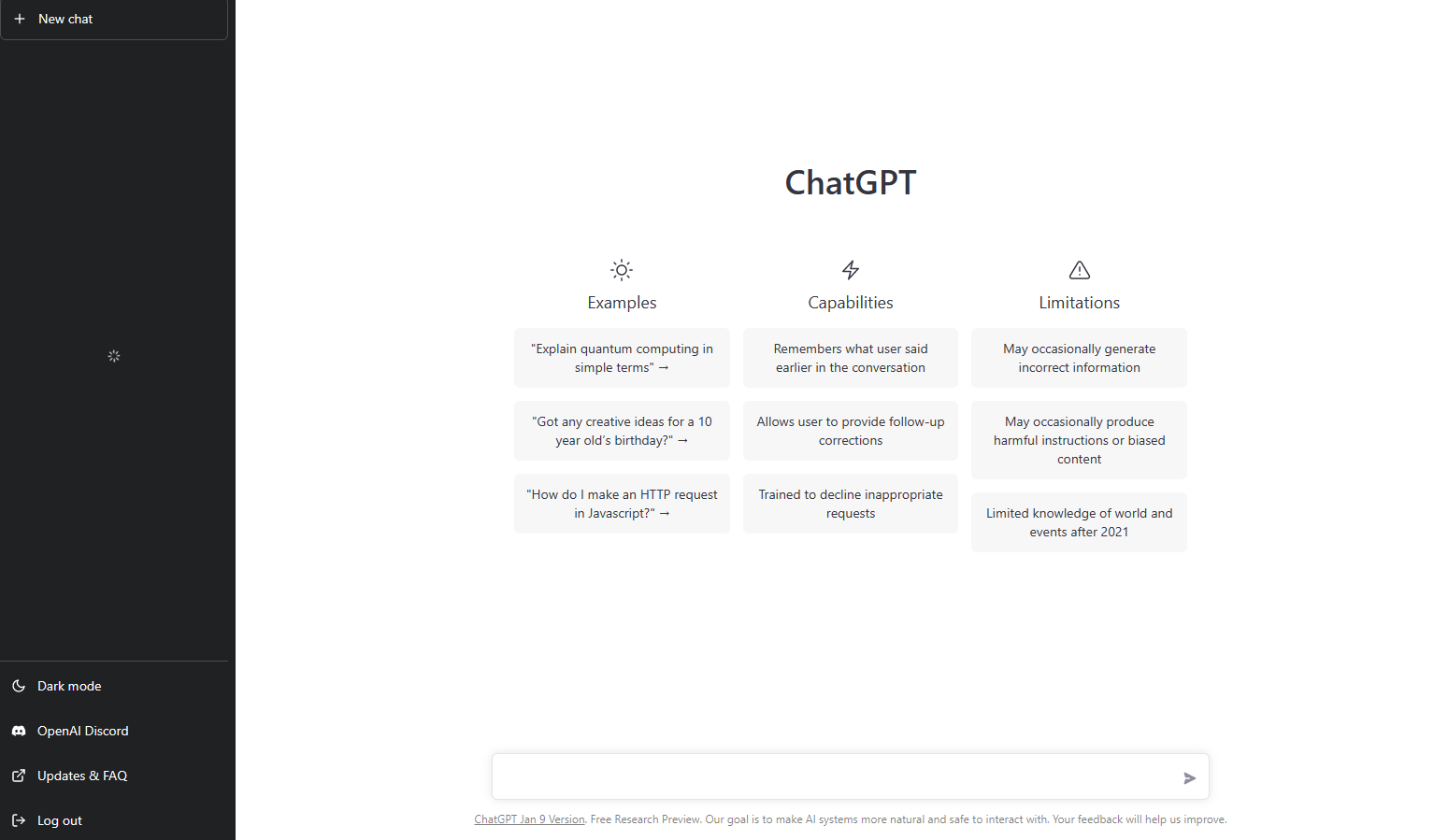 OpenAI ChatGPT in-app screenshot