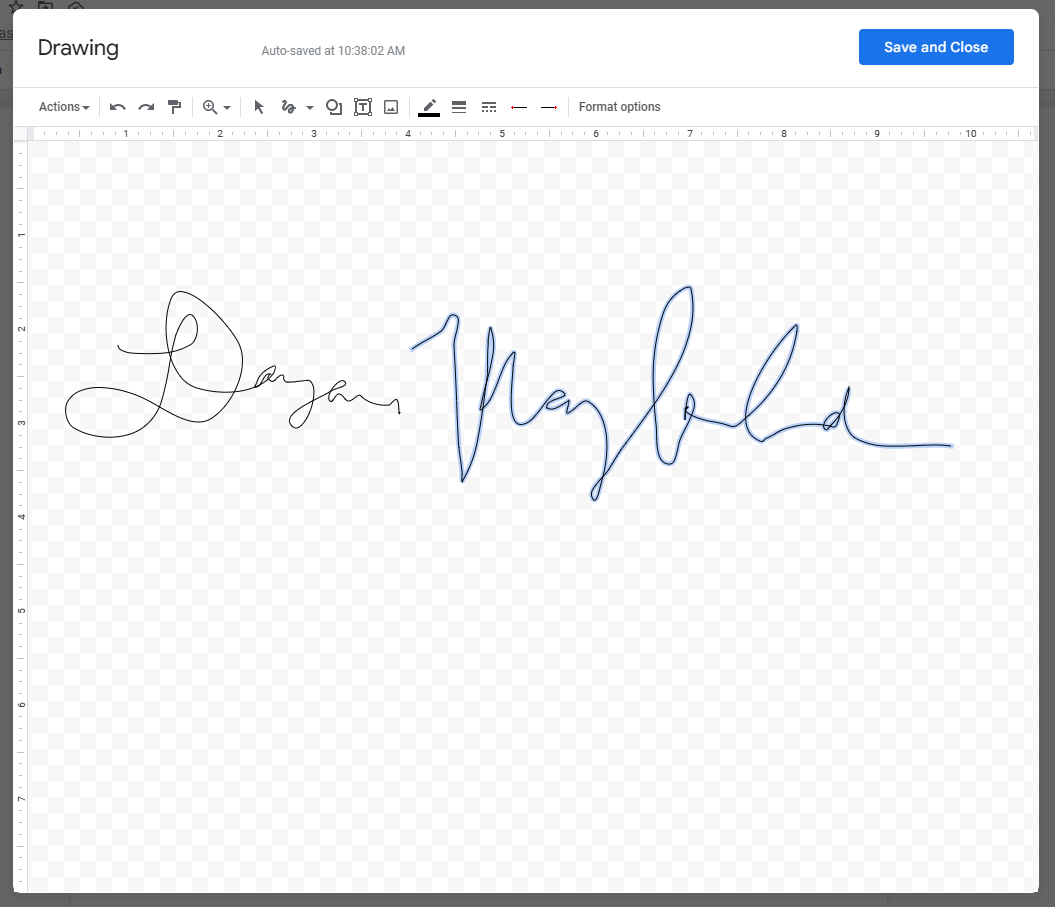 How to add a signature in Google Docs