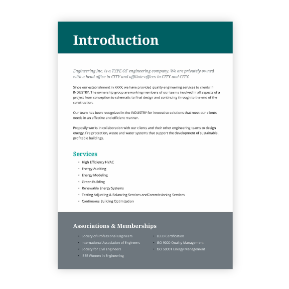 Engineering Proposal Template | Proposify
