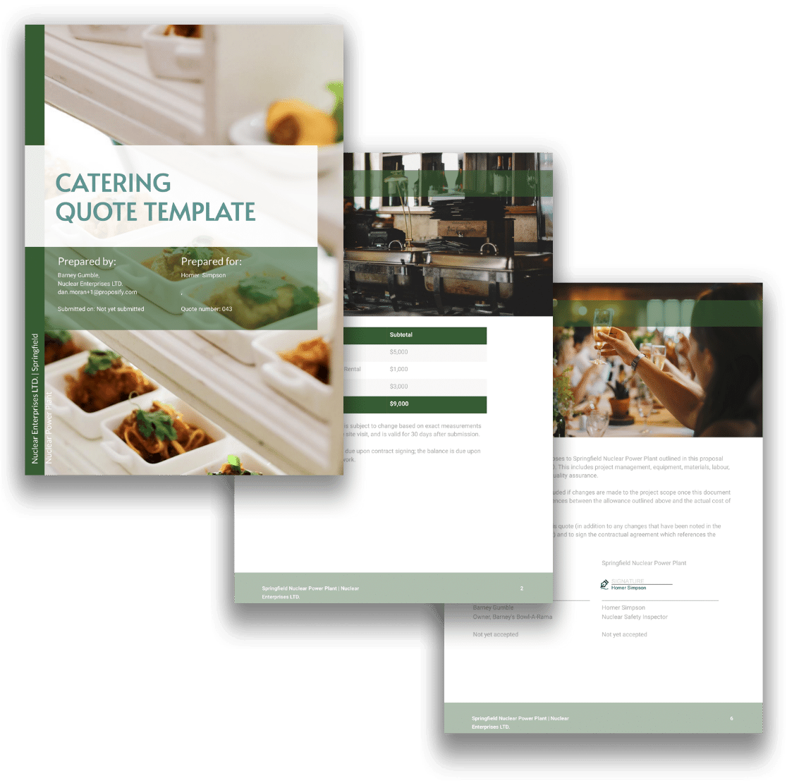 Free Catering Quote Template Proposify