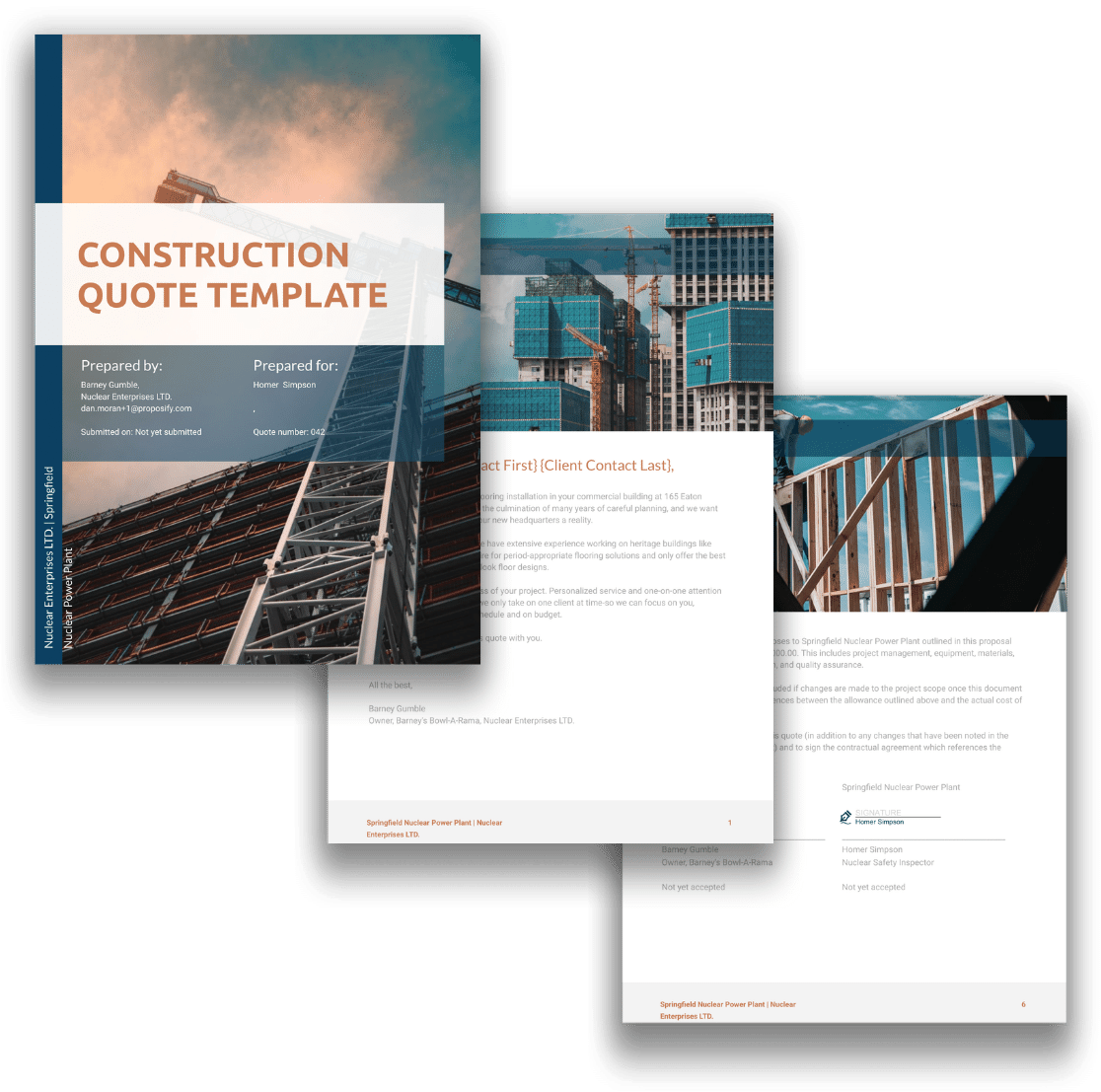 Free Construction Quote Template Proposify