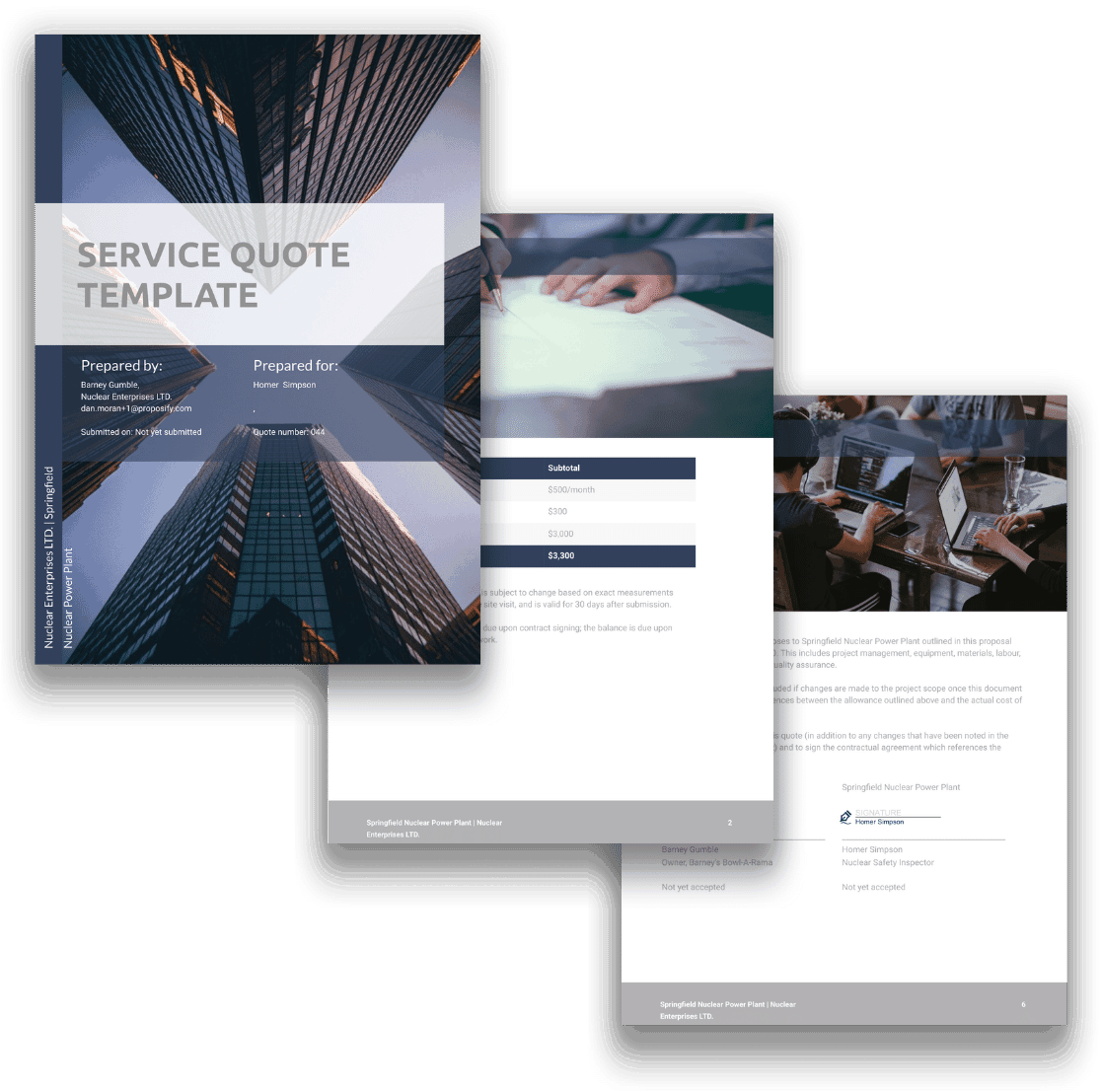 Service quote template